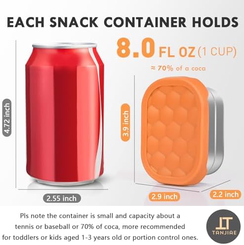 Tanjiae Small Stainless Steel Snack Containers - Image 2