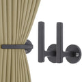 2 Pack Adhesive Curtain Holdbacks, Wood Curtain Tiebacks by OCIOLI