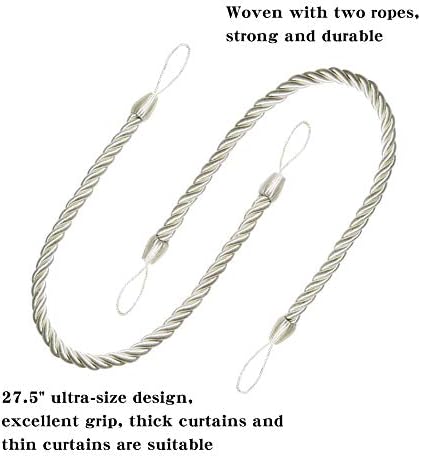 BEL AVENIR Curtain Tiebacks Ropes Tie-Backs, Handmade Holdbacks - Image 3