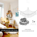 Amdermi Stuffed Animal Hammock Corner, Boho Macrame Plush Toy Storage Net - Image 4