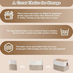 Goodpick 50L Large Woven Rope Storage Basket, Light Brown - Image 7