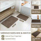 Polyester Bathroom Rug 30"x50" Brown, Large Soft Shaggy Bath Mat - Image 3