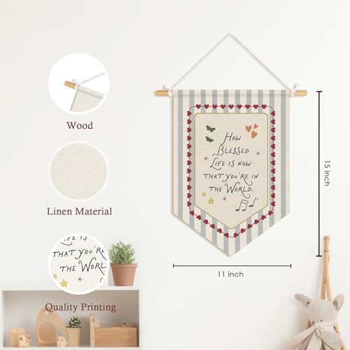 Nursery Decor, Baby Shower Gifts, How Blessed Life Pennants Banner - Image 7