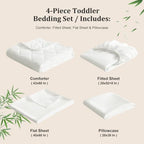 BEDSUM 4pc Toddler Cooling Bedding Set, Rayon Made from Bamboo - Image 5
