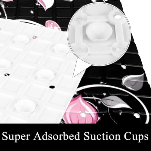 Bath Tub Shower Mat, Washable Bathtub Floor Mats, Suction Cups and Drain Holes - Image 3