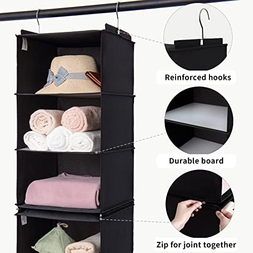 GRANNY SAYS 6-Shelf Hanging Closet Organizer, Foldable Storage - Image 6
