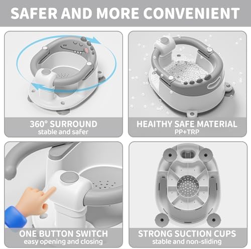 TPN Baby Bath Seat for Babies 6 Months & Up, Non-Slip Bath Tub Chair for - Image 4