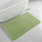 Polyester Bathroom Rug 30"x50" Olive Green, Large Soft Bath Mat by Kildoss