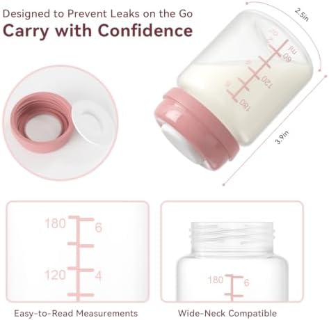 Breast Pump Bottle for Spectra, Breastmilk Storage for Fridge & Milk Cooler - Image 4