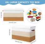 Large Toy Storage Box Chest for Kids, Sturdy Toy Box Bin Baskets - Image 4