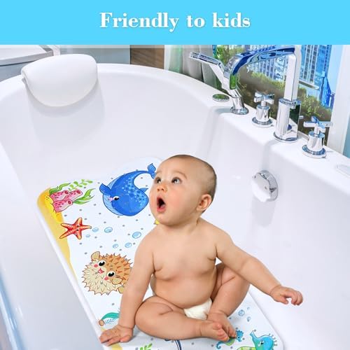 Secopad Bathtub Mat Non Slip, Cute Tub Mat, New-Octopus - Image 2