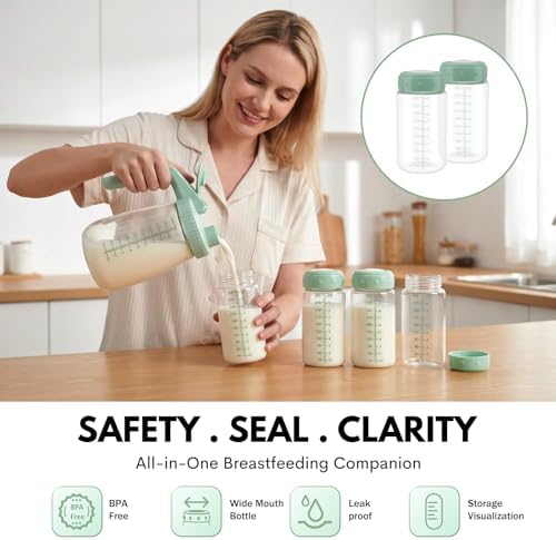 2PCS Breastmilk Storage Bottle, BPA Free Wide-Neck Spectra Bottles - Image 4
