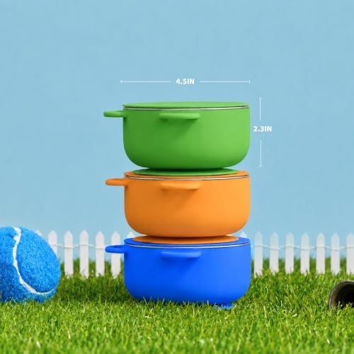 Bakpoco 2-in-1 Stainless Steel Baby Bowls, Leak-Proof Lids & Suction Silicone - Image 4