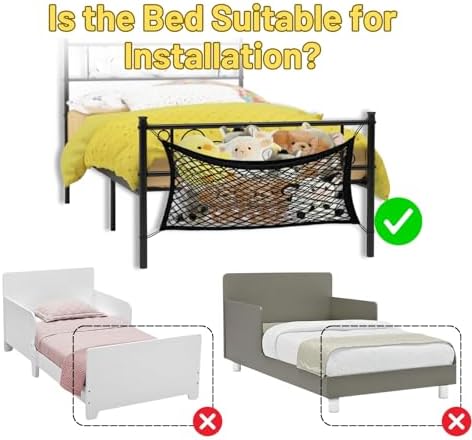 Stuffed Animal Storage Net for Kids, Elastic Bedside Toy Organizer Net - Image 6