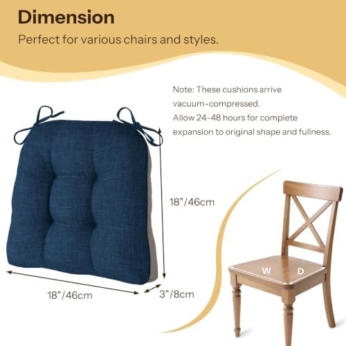 Chair Cushions for Dining Chairs Set of 4 - Image 2