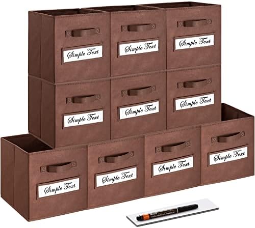 11 Inch Storage Cube, Storage bin, cube storage Foldable Fabric Cube Storage by Artsdi