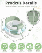 ONTHEWEI Baby Bath Seats for Babies Sitting Up, Non-Slip Baby Bathtub - Image 2
