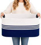 Laundry Hamper with Handles, 72L Rope Laundry Basket by AINUOQI