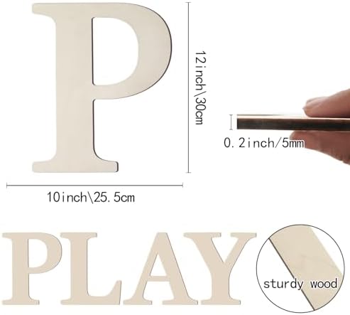 Wooden Letters 12 Inch Large Paintable Wood Letters P - Image 2