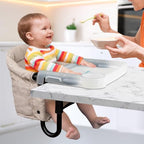 Hook On Chair with Removable Dining Tray, Portable Hook-On Chairs with Storage - Image 2