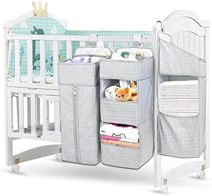 Hanging Diaper Caddy Organizer for Baby Crib by TOCKONIMN