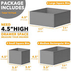 SpaceAid Drawer Organizer Clothes, 12 Pack Dresser Organizer Bins - Image 6