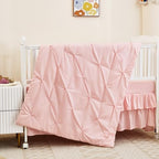 3-Piece Pink Crib Bedding Set for Girls - Image 2