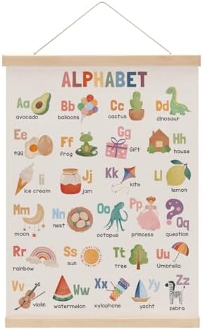 Alphabet Poster Hanger, Alphabet ABC Chart Nursery Decor Wall Decor by Unknown