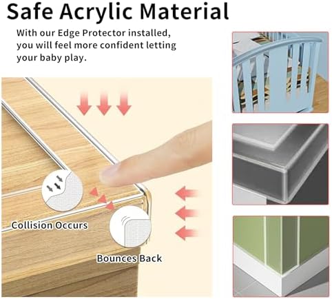 Edge Corner Protector Baby Proofing, Soft Clear Furniture Table Corner Guard & - Image 3