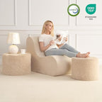 Hansleep Round Pouf Ottoman Foot Rest, 20 x 15 Inch - Image 6