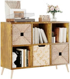 6 Cube Storage Organizer, Wood Bookcase by Flrrtenv