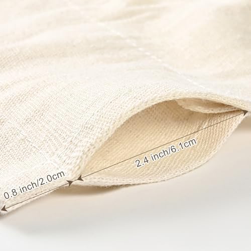 ASPMIZ Cotton Linen Farmhouse Curtains Boho Rustic Button Panel, Country Window - Image 6