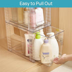 Vtopmart 2 Pack Clear Stackable Storage Drawers, 9.7" High Plastic Organizers - Image 6