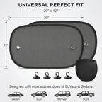 2 PCS Car Window Shades, 19.7" × 11.8" Car Windows Shade - Image 2