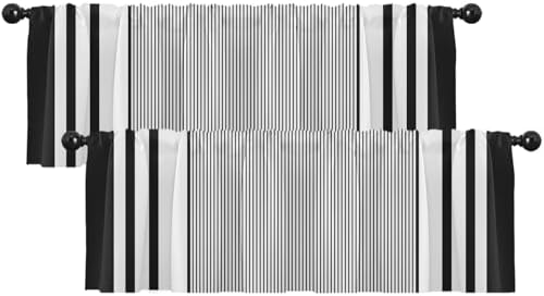 Emvency Valances for Windows, Geometric 2 Pack, 52x18 Inch by Emvency