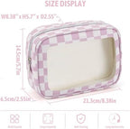 YOPCDJ 3PCS Clear Toiletry Bag, TSA Approved Travel Makeup Pouch - Image 3