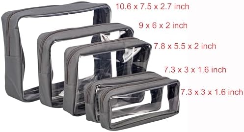 Remobia Hicol TSA Approved 5-Piece Diaper Bag Organizer Pouch Set Clear - Image 2