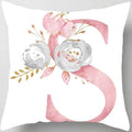 Pink Throw Pillow Covers Cute Alphabet Decorative Cushion Covers Square Letter by TillskuchThrowPillowCovers