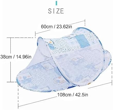 Baby Crib Net Tent, Zipper Closure Folding Portable Breathable Baby Bed Net - Image 3