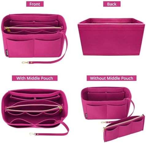OPPOSHE Purse Organizer Insert for Handbags, Softened Felt Bag Insert Organizer - Image 6
