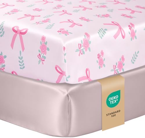 Pack and Play Sheets Fitted, Mini Crib Sheets 38x26 Inch by VivaCozy