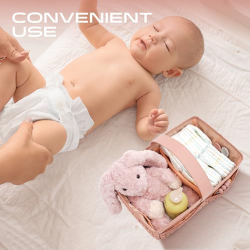 Luxurious Baby Diaper Caddy, Nursery Storage Basket - Image 5