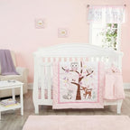 EVERYDAY KIDS 4 Piece Girls Crib Bedding Set - Image 7