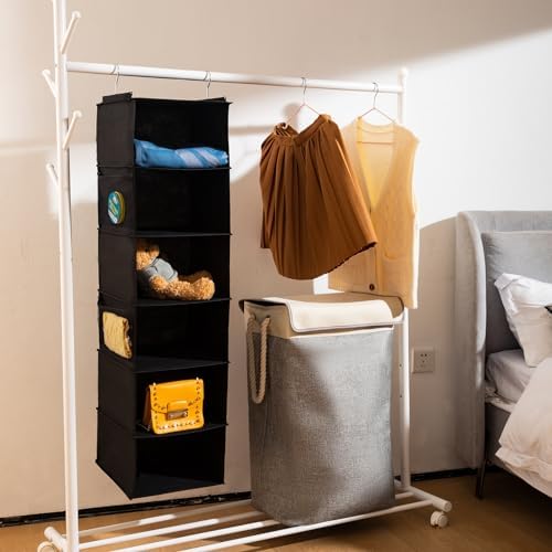BrilliantJo 6 Shelves Hanging Closet Organizer, 2 Pack Hanging Storage - Image 2