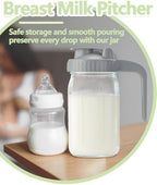 32oz Glass Pitcher with Lid & V-shaped Pour Spout - Image 6