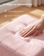 SONGMICS Storage Ottoman, Foldable PU Leather Footrest - Image 5