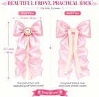 2 Pack Pink Bow Curtain Tiebacks - Image 2
