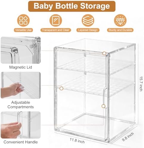 ERTIUANIO Baby Bottle Organizer – 3 Tier Bottle Storage Organizer Baby - Image 2