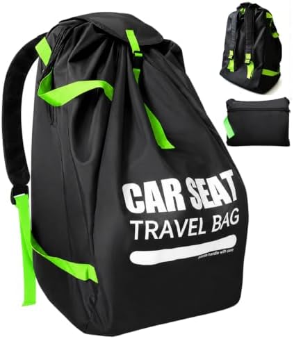 Car Seat Travel Bag for Airplane, Padded Strap Car Seat Bags for Air Travel by Imbsinvncy