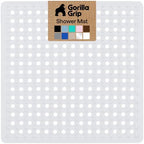 GORILLA GRIP Square Shower Stall Mat, Bathtub Floor Mat, 21x21 White by GorillaGrip